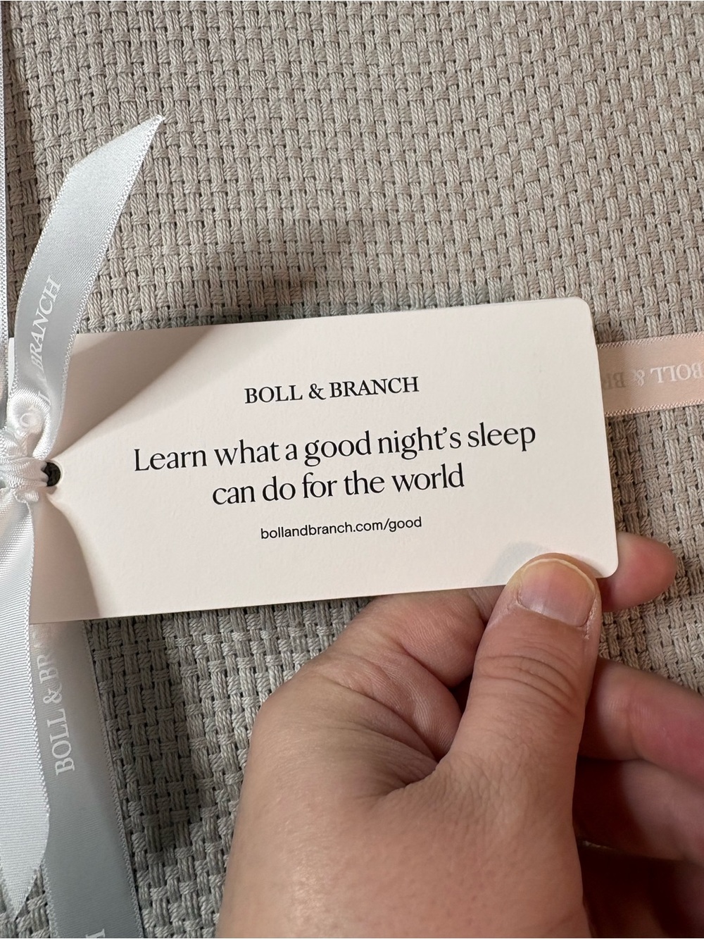 Boll & Branch Lightweight Bed Blanket - Pewter - Picture 4 of 4